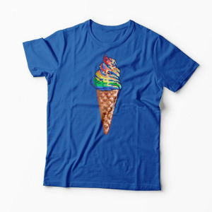 Tricou Unicorn - Crema de Unicorn - Bărbați-Albastru Regal